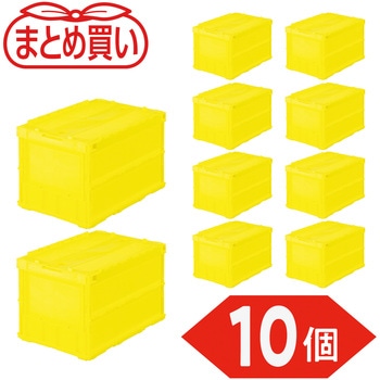 薄型折りたたみコンテナ スライドロックフタ付 TRUSCO
