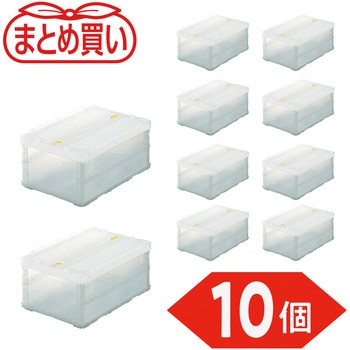 折りたたみコンテナ”スケルコン” 薄型タイプ(スライドロックフタ付) - TRUSCO