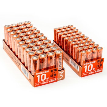 アルカリ乾電池10年 お買得パック 単3形 TRUSCO