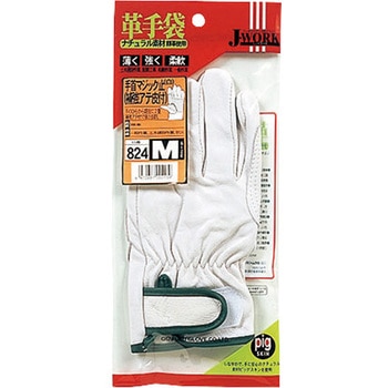 JW 824白 手首マジック止 アテ付 おたふく手袋