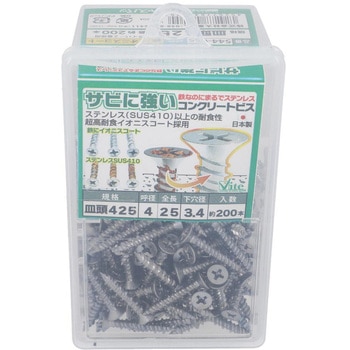 錆に強いコンクリートビス 皿 OHSATO