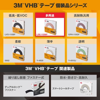 業務用超強力両面テープ VHB LSE-110WF 多用途タイプ 3M(スリーエム)