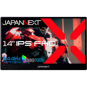 ゲーミング液晶ディスプレイ 14型/1920×1080/miniHDMI×1、USB-C×2/ブラック/スピーカー有/2年保証 JAPANNEXT