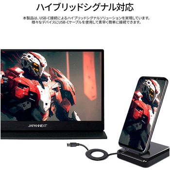 ゲーミング液晶ディスプレイ 14型/1920×1080/miniHDMI×1、USB-C×2/ブラック/スピーカー有/2年保証 JAPANNEXT