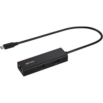 Giga対応 USB-C接続 LANアダプター ハブ付 ブラック BUFFALO(バッファロー)