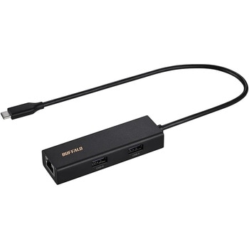 Giga対応 USB-C接続 LANアダプター ハブ付 ブラック BUFFALO(バッファロー)