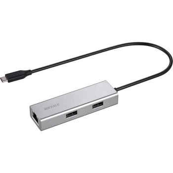 Giga対応 USB-C接続 LANアダプター ハブ付 シルバー BUFFALO(バッファロー)