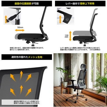 オフィスチェアーエントリー2用ヘッドレスト コクヨ