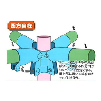 パイプジョイント金具 四方自在・上 HOJO