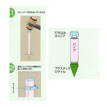 パイプジョイント金具 打ち込みキャップ HOJO
