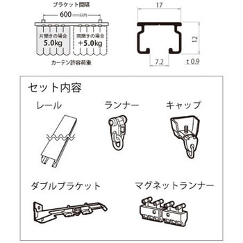 角型カーテンレール ヒナカ(日中製作所)
