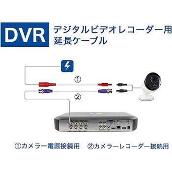 Swannセキュリティカメラ DVRレコーダー BNC 延長 ケーブル 60m  増設ケーブル SWANN(スワン)