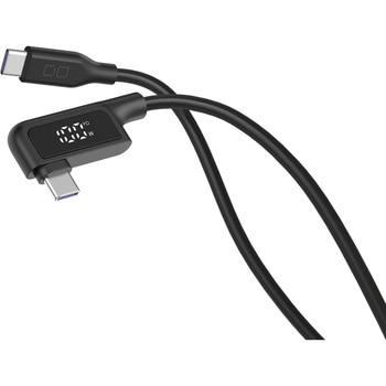 CIO L字 CtoC 0.5m 液晶ディスプレイ付きマグネットシリコンケーブル ブラック CIO