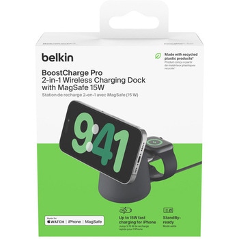 BoostCharge Pro MagSafe認証 2-in-1ワイヤレス充電器 BELKIN(ベルキン)