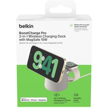 BoostCharge Pro MagSafe認証 2-in-1ワイヤレス充電器 BELKIN(ベルキン)