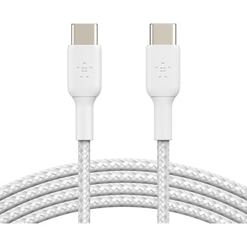 BoostCharge USB-C to USB-C 編組ケーブル 2m ホワイト BELKIN(ベルキン)