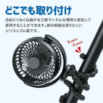 どこでも取付けができるUSB充電式ファン AFF WARE