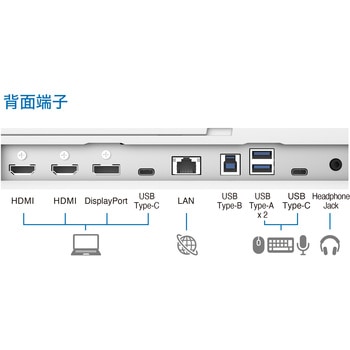 42.5型液晶モニター FlexScan EV4340X (4K/USB Type-C， HDMI， DP/5年保証) EIZO