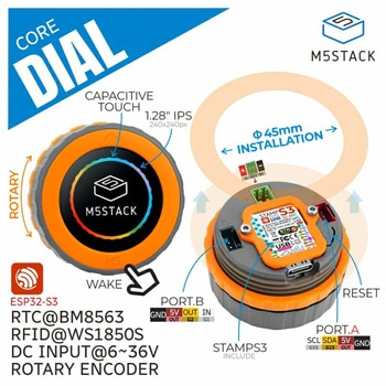 M5Stack Dial ESP32S3 スマートロータリーノブ M5Stack