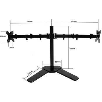 デュアルモニター卓上アームスタンド(VESA規格、17～27型対応、LED・LCD対応) bitstrong