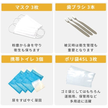 防災士監修 ナップサック防災 20点セット YAMAZEN(山善)