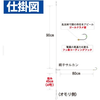 瞬貫ヒラメ カタクチ用1本鈎 ラメ留 HAYABUSA