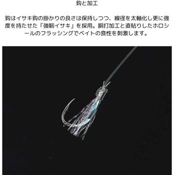 喰わせサビキ 落し込みスペシャル ケイムラ&ホロフラッシュ 強靭イサキ鈎 4本鈎 HAYABUSA