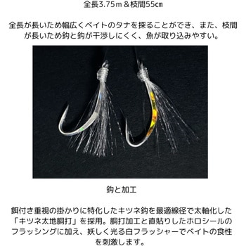 落し込みスペシャル キツネ太地胴打 シルバー&ホロフラッシュ