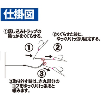 落し込みトラップ ケイムラファイバー 5セット HAYABUSA