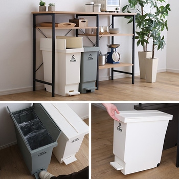 バタフライオープンタイプ ペダルゴミ箱32L ホームテイスト