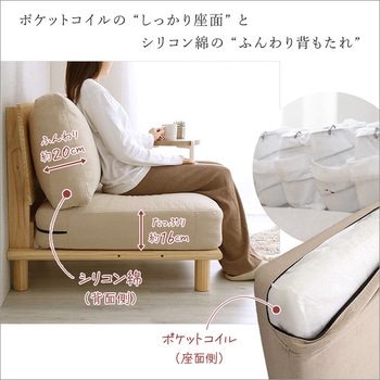 ファブリックローソファ 1P ホームテイスト