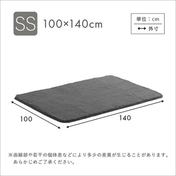 ふわふわシャギーラグ 100×140cm SSサイズ ホームテイスト