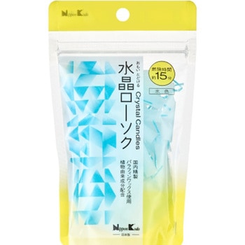 水晶ローソク 水色 パウチ型 日本香堂