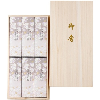 新・淡墨の桜 桐箱6入 日本香堂