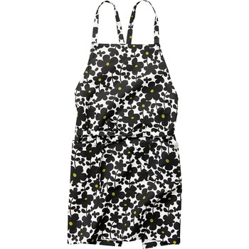 エプロン 前紐タイプ ポケット付き 綿100% 花柄 レップ