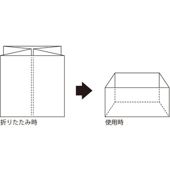 LLDPE製 ガゼット透明パレットカバー 天掛タイプ - ホワイトバリーン