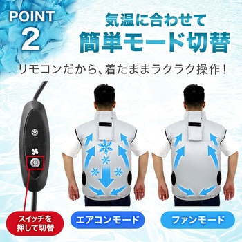 空調エアコン服 ジャケットタイプ エアコンファン付き ファン
