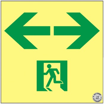 高輝度蓄光避難誘導ステッカー標識 日本緑十字社