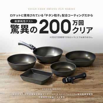 チタンシェフ脱着ハンドル式フライパン 20cm アイメディア
