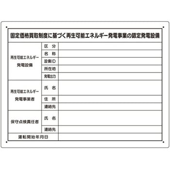 太陽光発電施設標識 アルミ複合板 ユニット