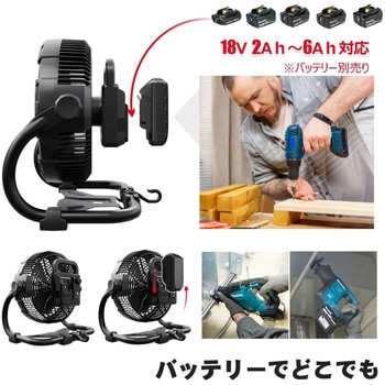 マッチングファンV18 20W マキタバッテリー対応 扇風機 LEDライト付 GOODGOODS(グッド・グッズ)