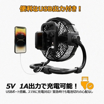 マッチングファンV18 20W マキタバッテリー対応 扇風機 LEDライト付 GOODGOODS(グッド・グッズ)
