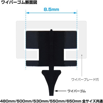 ワイパーブレード エアロタイプ用替ゴム JET INOUE(ジェットイノウエ)