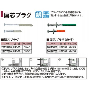偏芯プラグ ステンレス タカショー