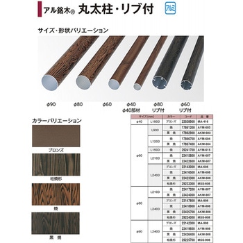 アル銘木 丸太柱 焼 タカショー