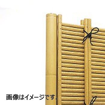 ユニットフェンスL型用柱 真竹丸柱 タカショー