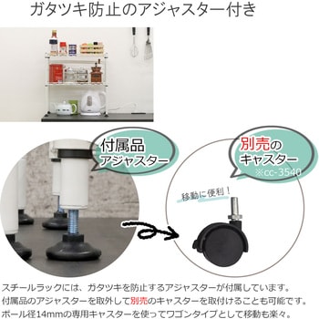 KSMN-2D WH ミニラック2段 WH AIS (エイ・アイ・エス) 耐荷重 KSMN-2D WH ミニラック2段 WH AIS (エイ・アイ・エス) 耐荷重