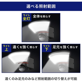 ACセンサーライト リモコン付き 電源直結可能 赤色警告灯モードあり  防水仕様(IP45) ELPA