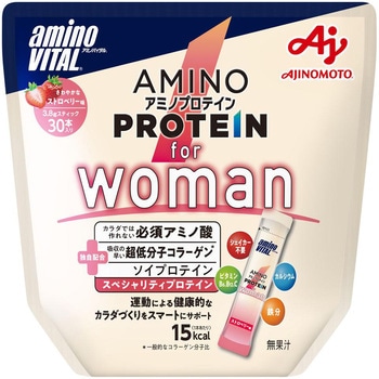 アミノバイタル アミノプロテイン for woman ストロベリー味 30本入パウチ 味の素