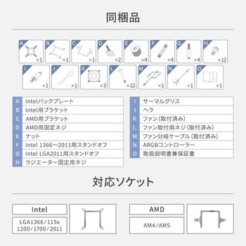 フルカラーLCD ARGB LED内蔵ヘッド搭載 360mmサイズ 水冷CPUクーラー OWLTECH(オウルテック)